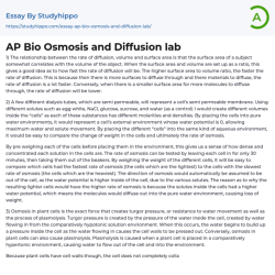 Ap bio diffusion and osmosis lab answers