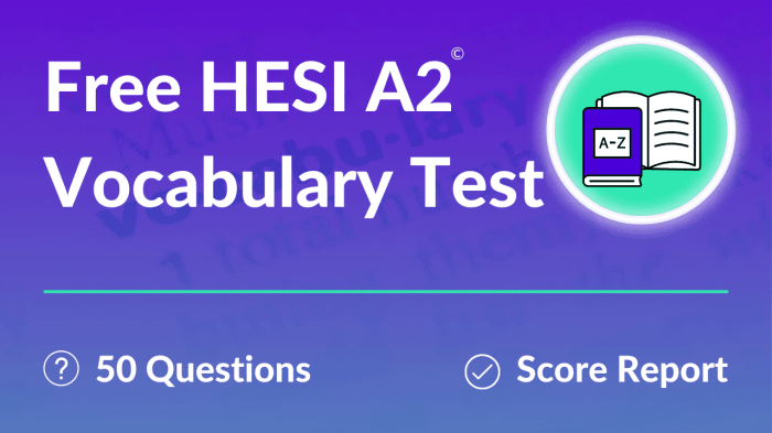 Hesi a2 practice test vocabulary