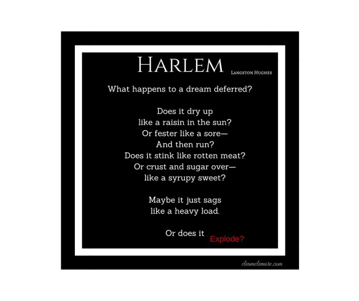 Harlem by langston hughes worksheet answers